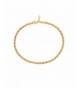Yellow Plated Scroll Anklet Bracelet