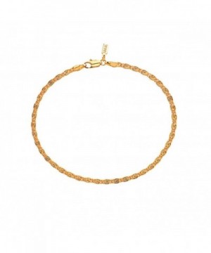 Yellow Plated Scroll Anklet Bracelet