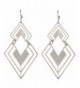 Rain Silver Tone Geometric Triangle Earrings