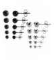 Aprilsky Unisex Stainless Earrings 10pair