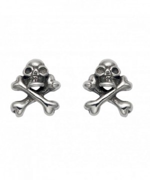 Stainless Steel Skull Crossbone Earrings