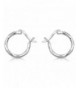 Sterling Silver Rhodium Twisted Earrings