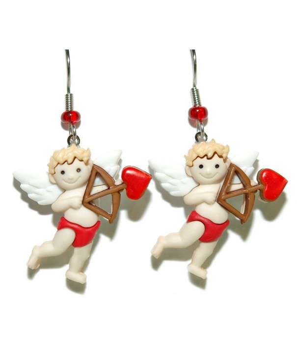 Adorable Cupid Valentines Dangle Earrings