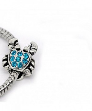 Turquoise Rhinestones Charm European Bracelet