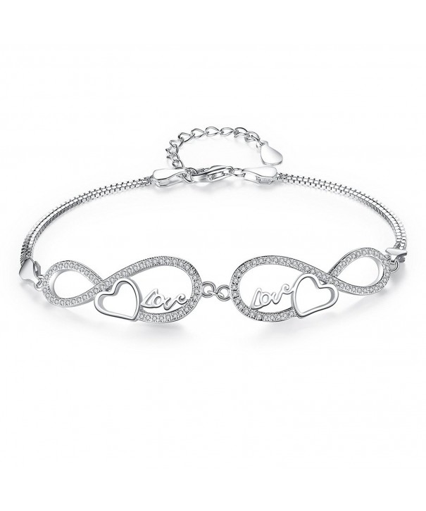 EVER FAITH Sterling Infinity Bracelet