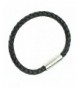 Braided Leather Bracelet Stainless magnetic