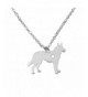 Silvertone Outline Shepherd Pendant Necklace