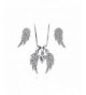 BERRICLE Rhodium Zirconia Necklace Earrings