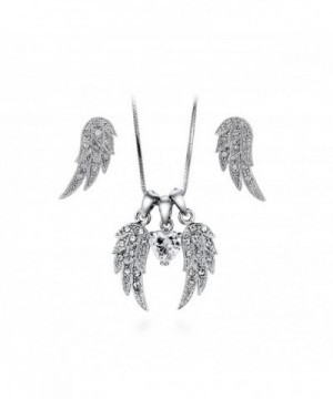 BERRICLE Rhodium Zirconia Necklace Earrings