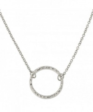 Sterling Silver Hammered Pendant Necklace