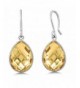 Citrine Quartz 16x12mm Silver Earrings