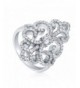 BERRICLE Sterling Zirconia Filigree Cocktail
