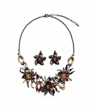 Hamer Multi color Statement Necklace Earrings