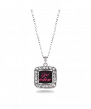 Godmother Classic Silver Crystal Necklace