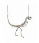 Janestore Dinosaur Statement Necklace Teens Silver