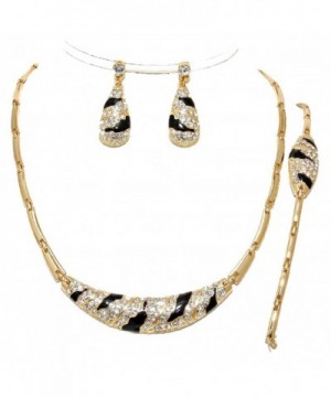 Elegant Crystal Necklace Bracelet Earrings