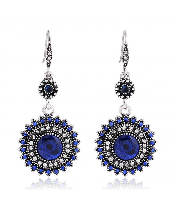 Fashion Crystal Synthetic Turquoise Earrings