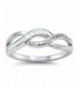 Simulated Infinity Sterling Silver RNG16175 8