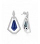 Kemstone Hollow Out Sapphire Earrings Geometry