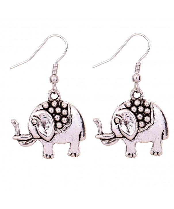 YAZILIND Retro Elephant Dangle Earrings