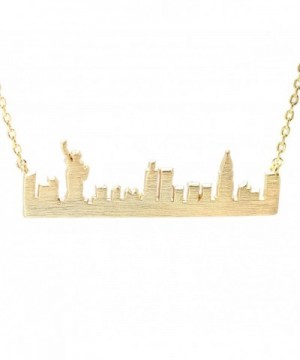 chelseachicNYC Handmade Brushed Skyline Necklace