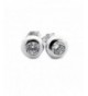 Sterling Silver Rhodium Zirconia Earrings
