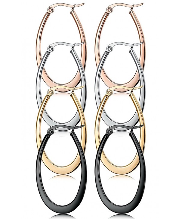 Jstyle Pairs Stainless Teardrop Earrings