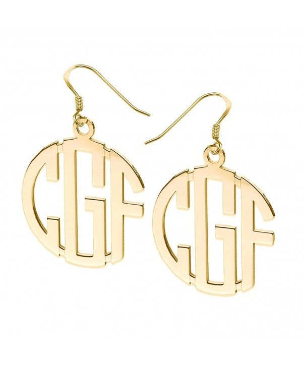 Ouslier Personalized Sterling Monogram Earrings