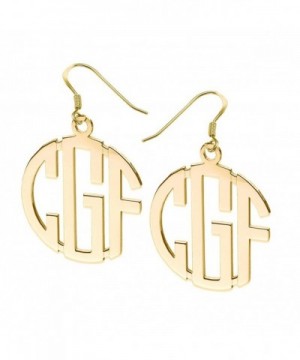 Ouslier Personalized Sterling Monogram Earrings