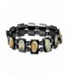 4030166 Saints Hematite Bracelet Stretch