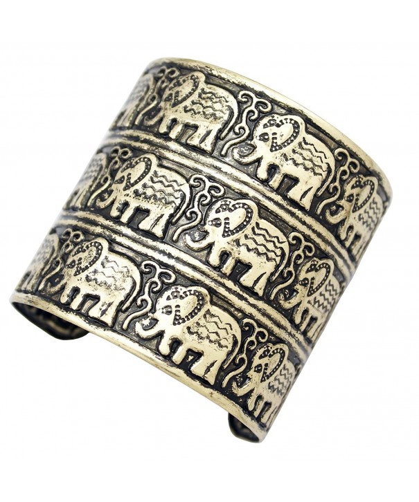 Fashion African Embossed Elephant Bracelet