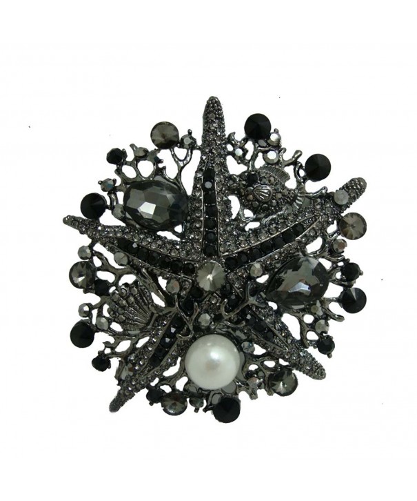 TTjewelry Vintage Rhinestone Crystal Starfish