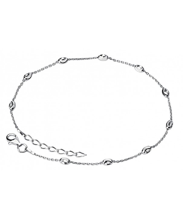 Sterling Moon cut Bracelet Rhodium Extension