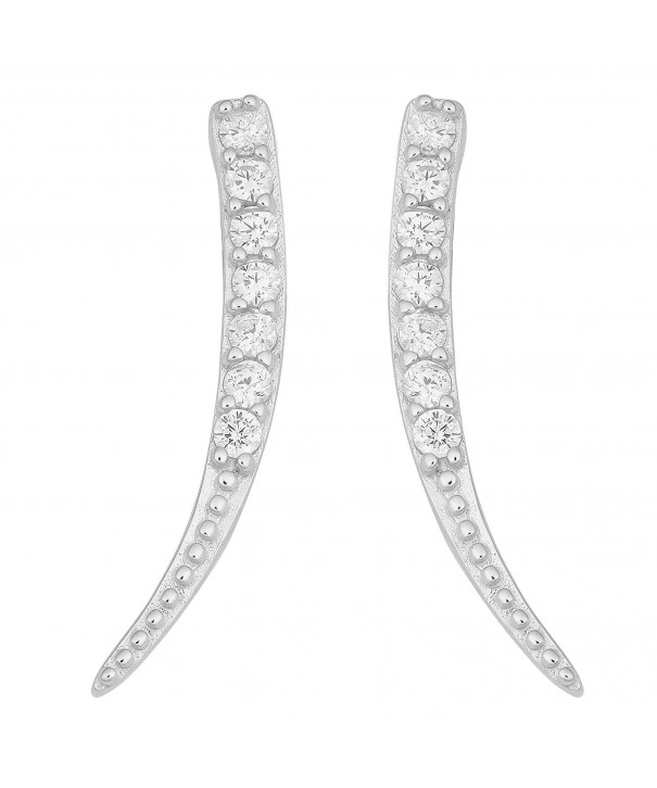 Sterling Silver Zirconia Stylish Earrings