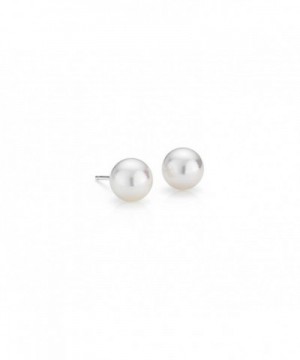 White Faux Pearl Earrings Studs