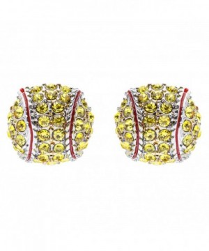 Softball Crystal Rhinestone Fashion Earrings