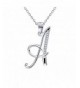 YFN Sterling Zirconia Alphabet Necklace