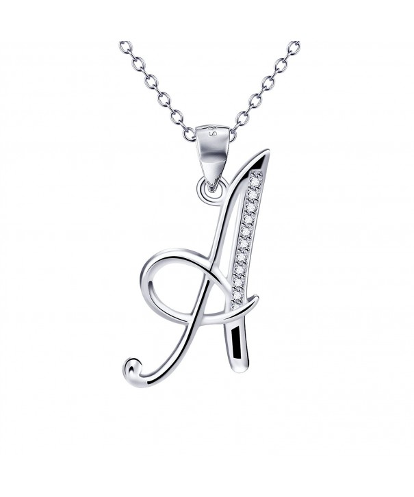 YFN Sterling Zirconia Alphabet Necklace