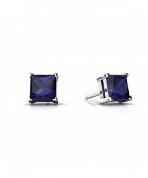 Solitaire Princess Simulated Blue Sapphire