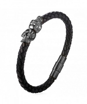 U7 Plated Surfer Skeleton Bracelet