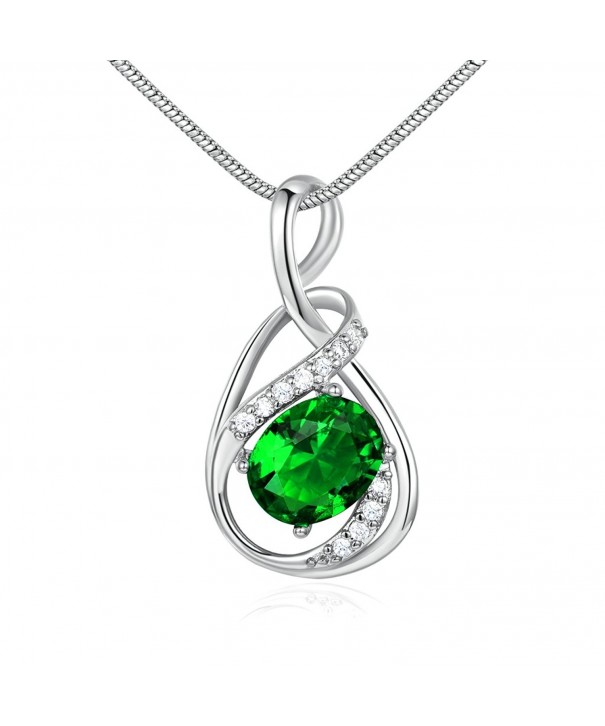 GUICX Emerald Zirconia Necklaces Pendant