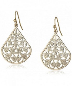 1928 Jewelry Gold Tone Filigree Earrings