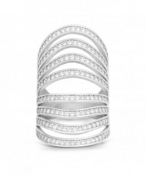 Sterling Silver Channel Multi Row Long