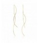 Bended Twisted Linear Threader Earrings