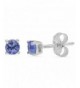 Tanzanite Earrings Sterling Silver Genuine