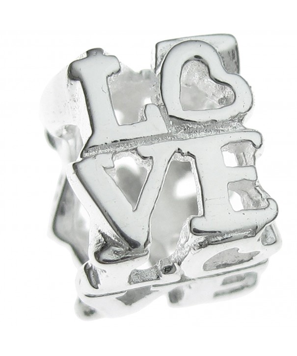 Sterling Silver Letter Heart European