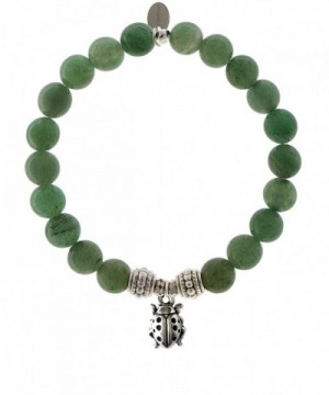 EvaDane Natural Aventurine Gemstone Bracelet