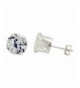 Sterling Zirconia Earrings Brilliant 3MM 10MM