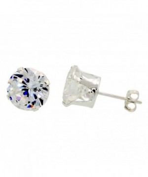 Sterling Zirconia Earrings Brilliant 3MM 10MM