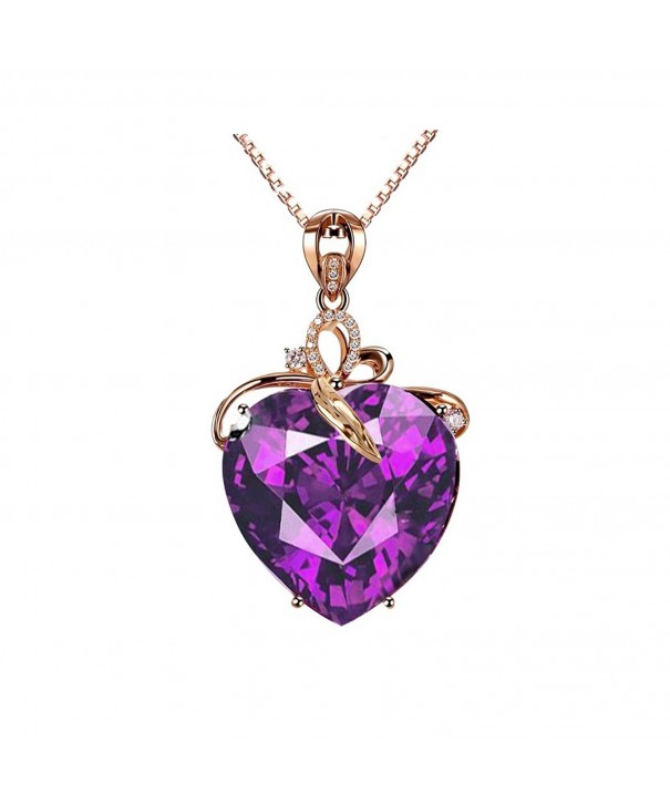 Uloveido Womens Valentines Necklace Zirconia